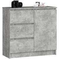 KOMMODE Beton 77/80/35 - Eiche Wotan, Holzwerkstoff (80/77/35cm) - RAUMHIRSCH FURNITURE