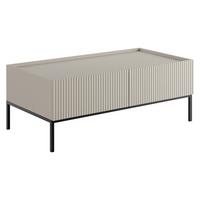 COUCHTISCH Como 2SZ - Kaschmir/Schwarz, Holzwerkstoff/Metall (62/120/45cm) - MIRJAN24