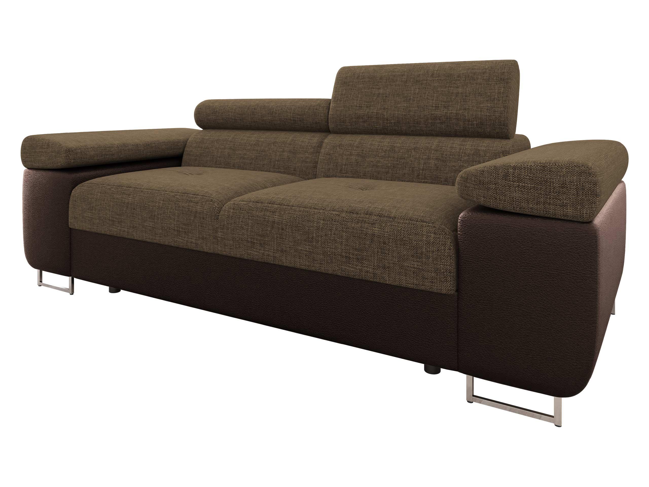 SOFA Torezio 2 - Braun, Holz/Textil (198/90/102cm) - MIRJAN24