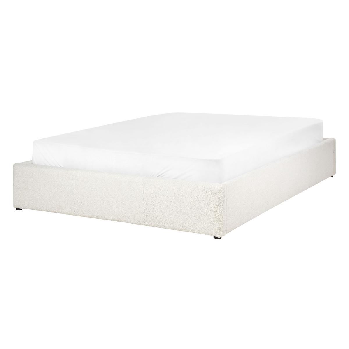 OTTOMANE-BETT 140/200 cm Weiß Dinan - Weiß, Textil (140/200cm) - Beliani