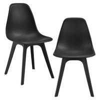 ESSZIMMERSTUHL-SET 2 TLG. Brevik - Schwarz, Textil (54/83/48cm) - [en.casa]