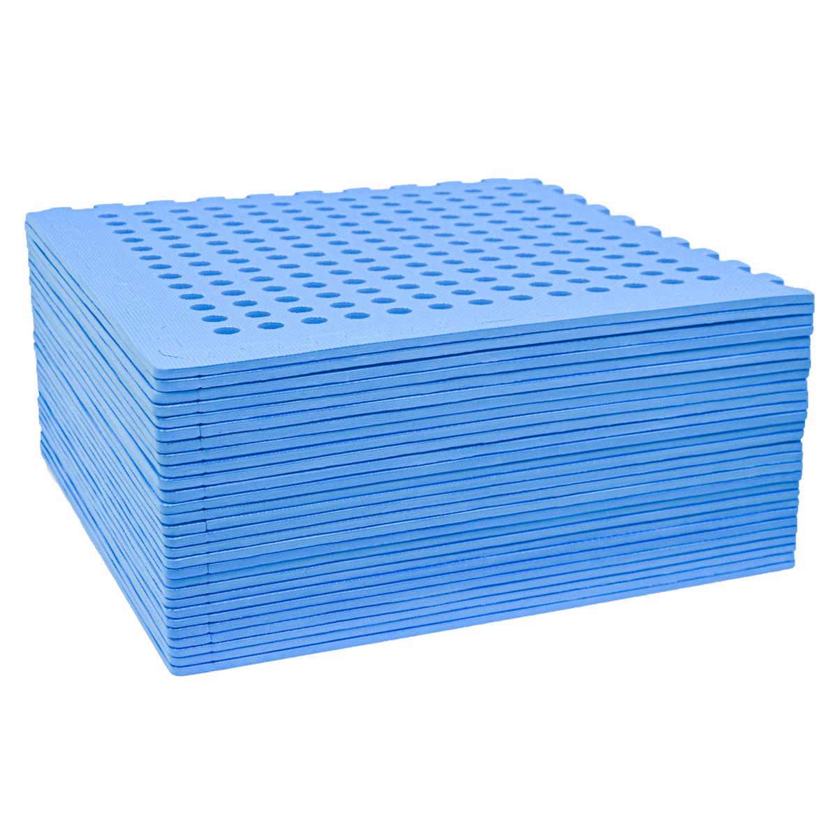 POOLMATTEN 9,8m² 28 EVA Matten 62 cm Blau - Blau, Kunststoff (62/62cm) - eyepower
