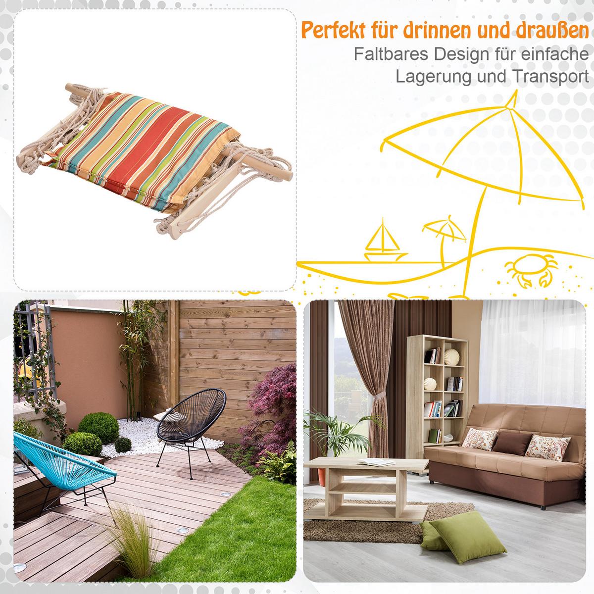 HÄNGESESSEL, Polyester, Mehrfarbig - Multicolor, Textil (106/106/100cm) - Outsunny