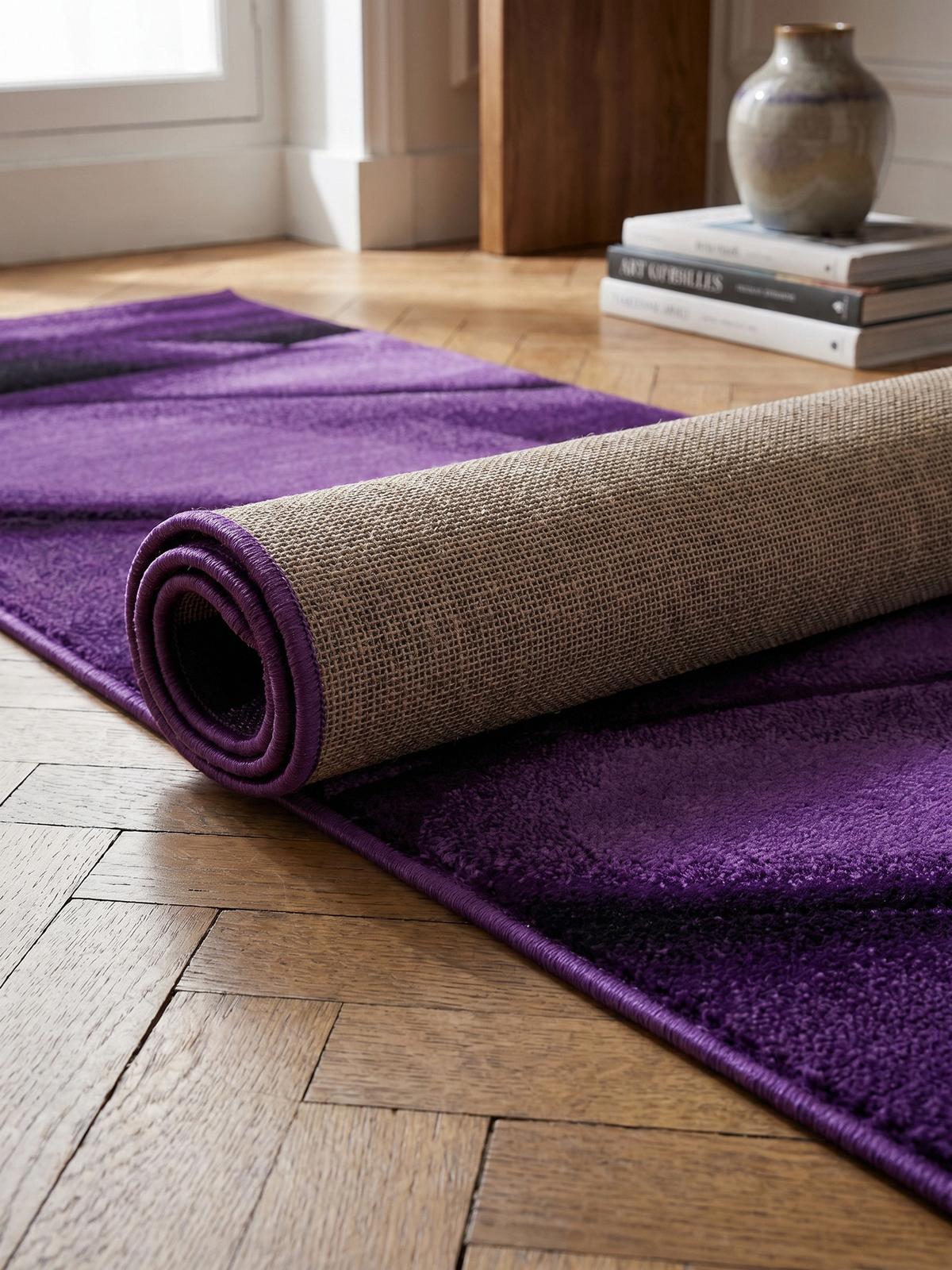 KURZFLORTEPPICH ASPEN, abstrakt, Violett, 80 x 150 cm - Lila, Textil (80/150cm) - KADIMA DESIGN