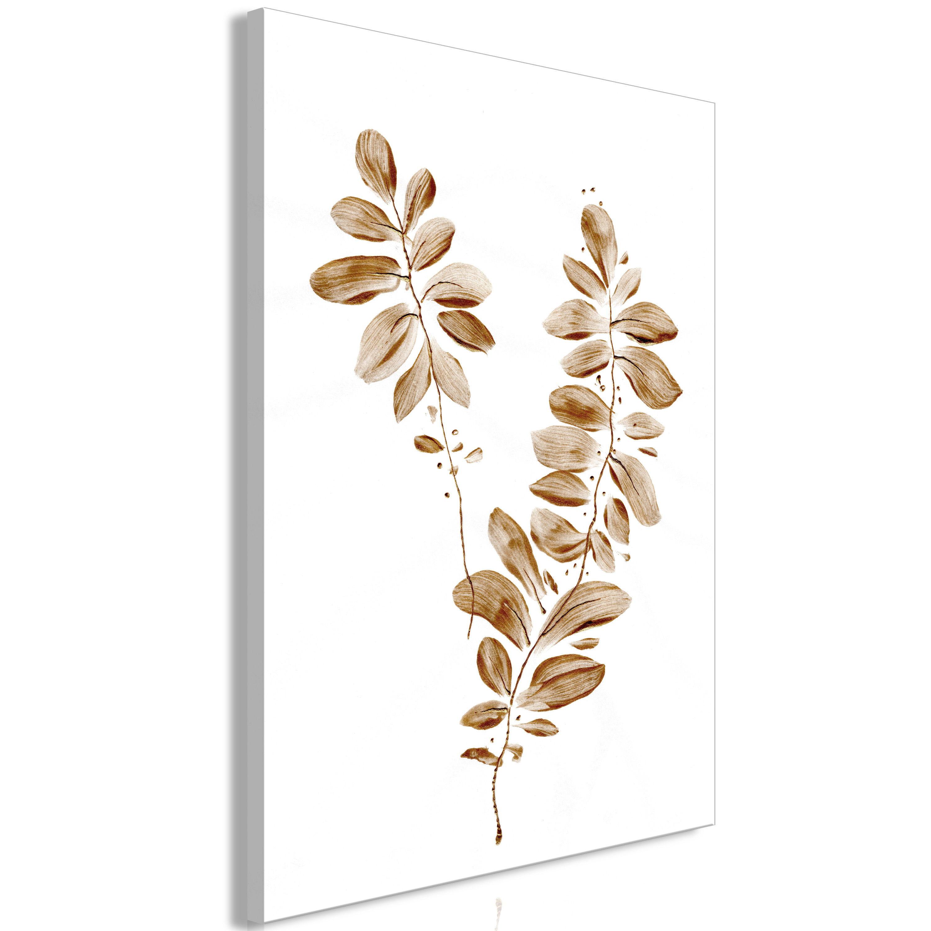 KUNSTDRUCK Weiß 80/120 cm - Weiß/Braun, Textil (80/120cm) - KUNSTLOFT