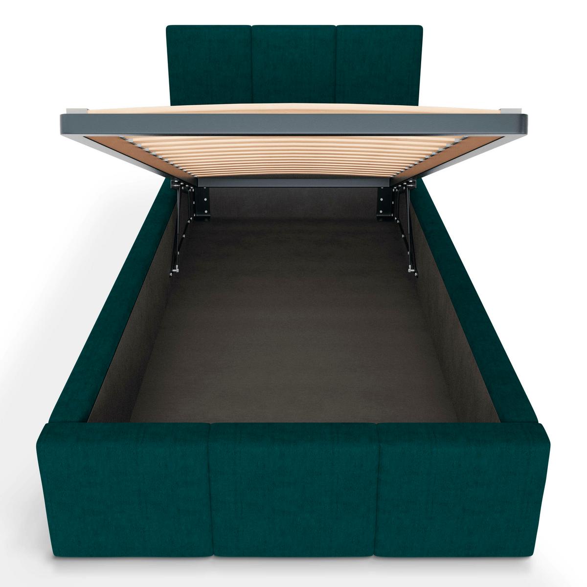 POLSTERBETT für Schlafzimmer Bett mit Stauraum Türkis 90x200 - Türkis, Holzwerkstoff/Metall (90/200cm) - Muralo