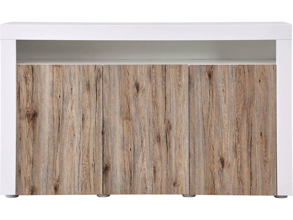 BUFFETSCHRANK bogota Eiche / weiß lackiert - Hellbraun, Holzwerkstoff (155/92/40cm) - Habitat Garten