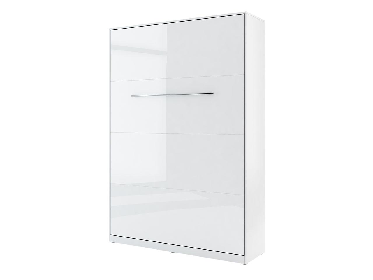 SCHRANKBETT Concept Pro I Vertical - Weiß Hochglanz, Holzwerkstoff (90/200cm) - MIRJAN24