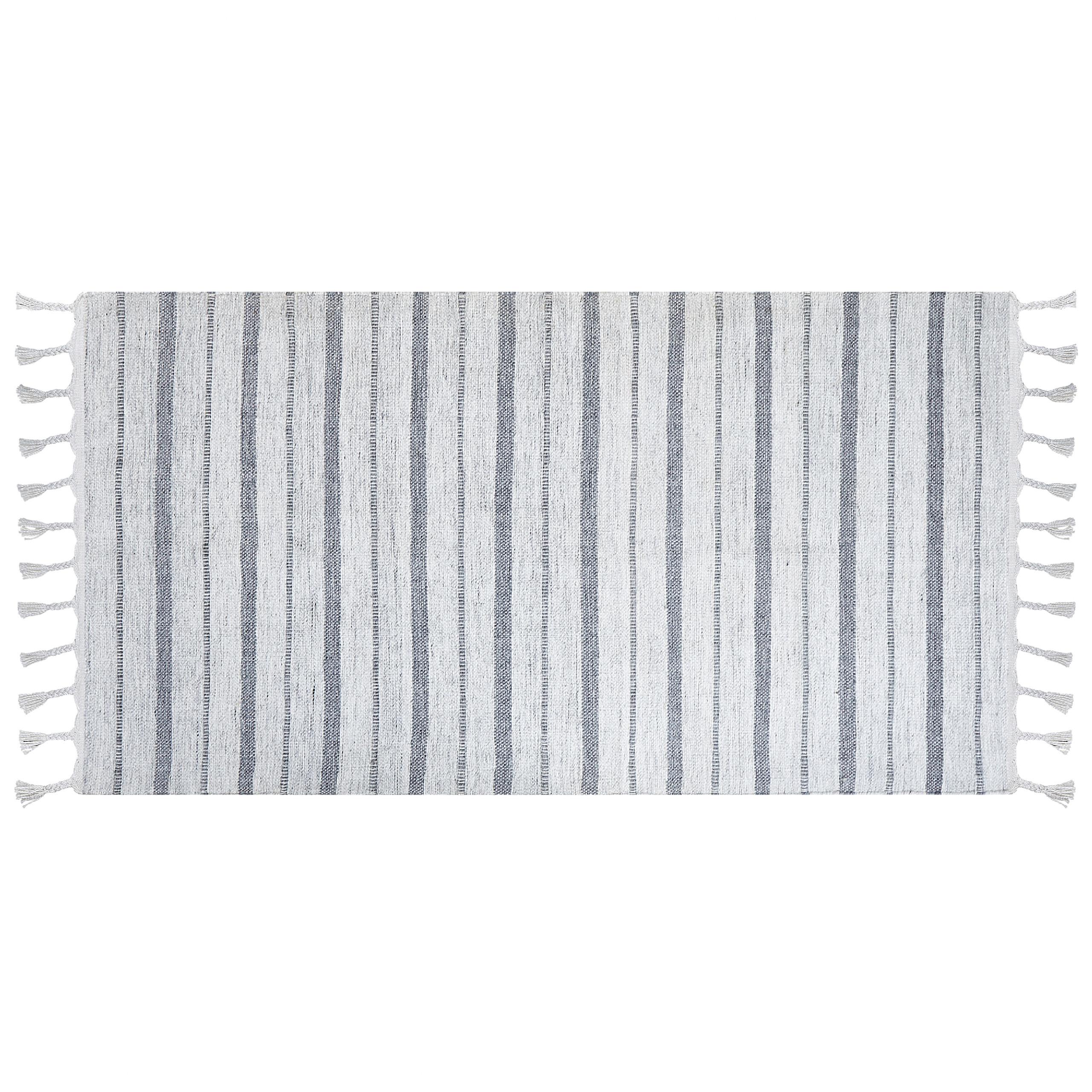 OUTDOOR-TEPPICH Bademli 150/80 cm - Weiß, Kunststoff (80/150cm) - Beliani