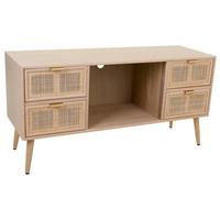 LOWBOARD aus MDF und braunem Netz 120x42x60 - Braun, Holz (120/60/42cm) - Wanderlust