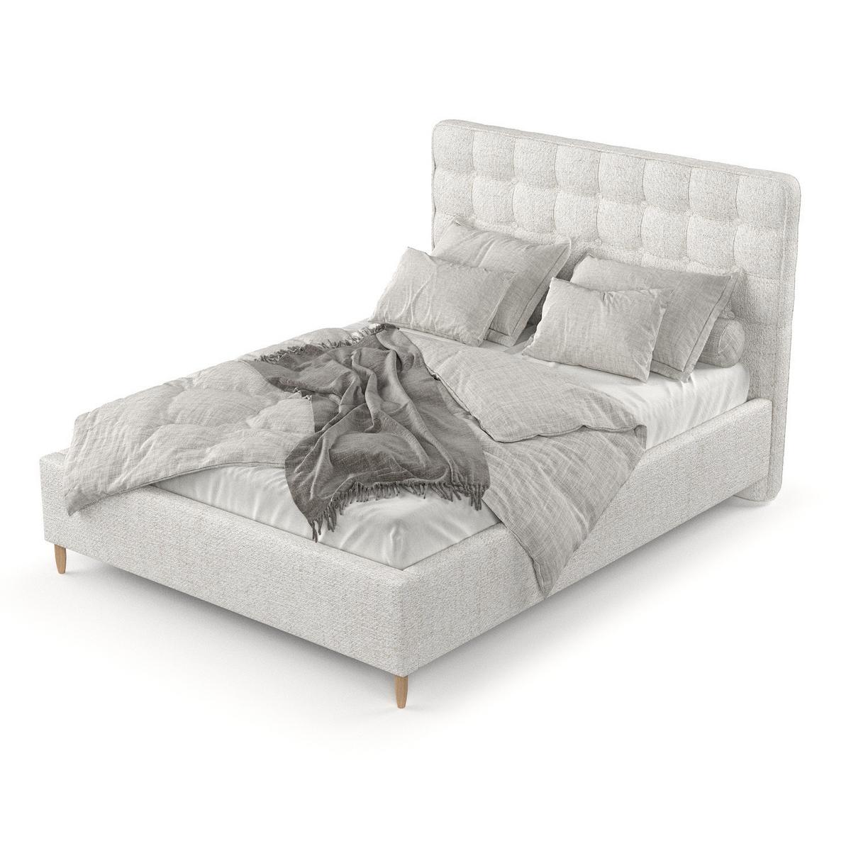 POLSTERBETT Paloma 140/200 cm Creme im Neve Stoff - Creme/Naturfarben, Holz/Holzwerkstoff (140/200cm) - AltaBeds