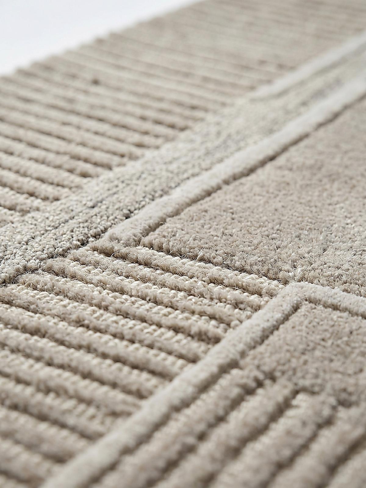 WOLLTEPPICH EDALE, abstrakt, Natur, 140 x 200 cm - Beige, Textil (140/200cm) - KADIMA DESIGN