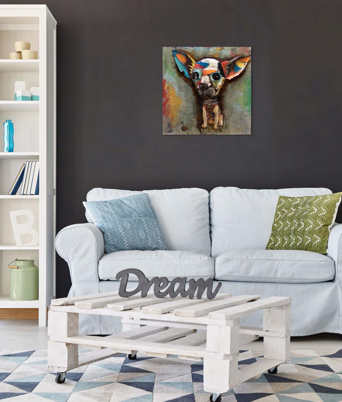 METALLBILD Bunt 60/60 cm - Multicolor, Metall (4.8/60cm) - KUNSTLOFT