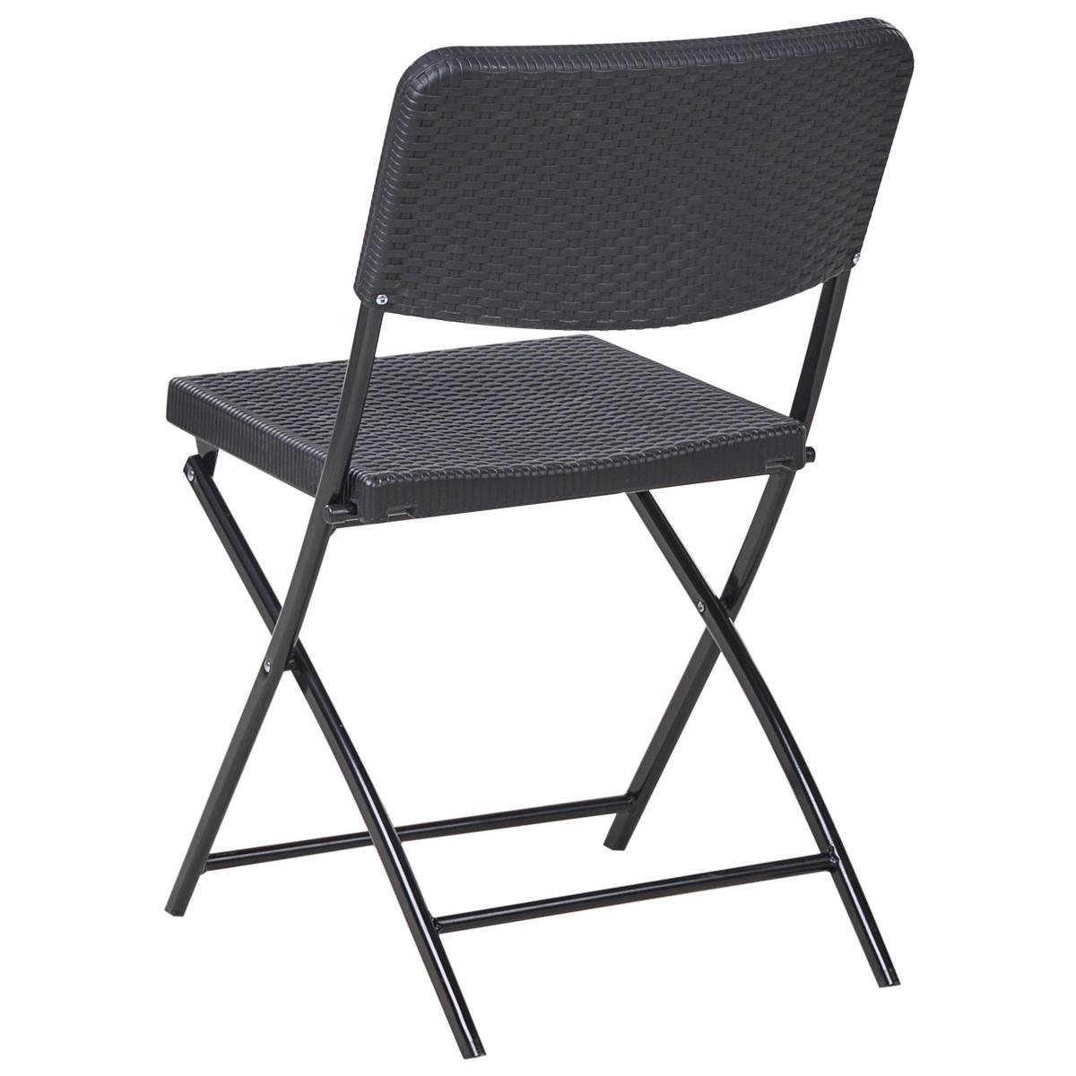 BISTRO-SET klappbar Schwarz Trappeto - Schwarz, Kunststoff - Beliani