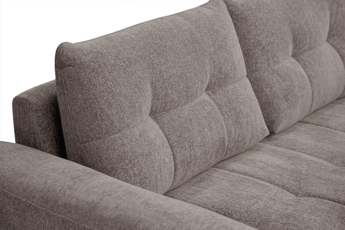 SOFA SALVINI 2,5-Sitzer, dunkelbeige - Beige, Holz/Textil (206/88/99cm) - Wozimo