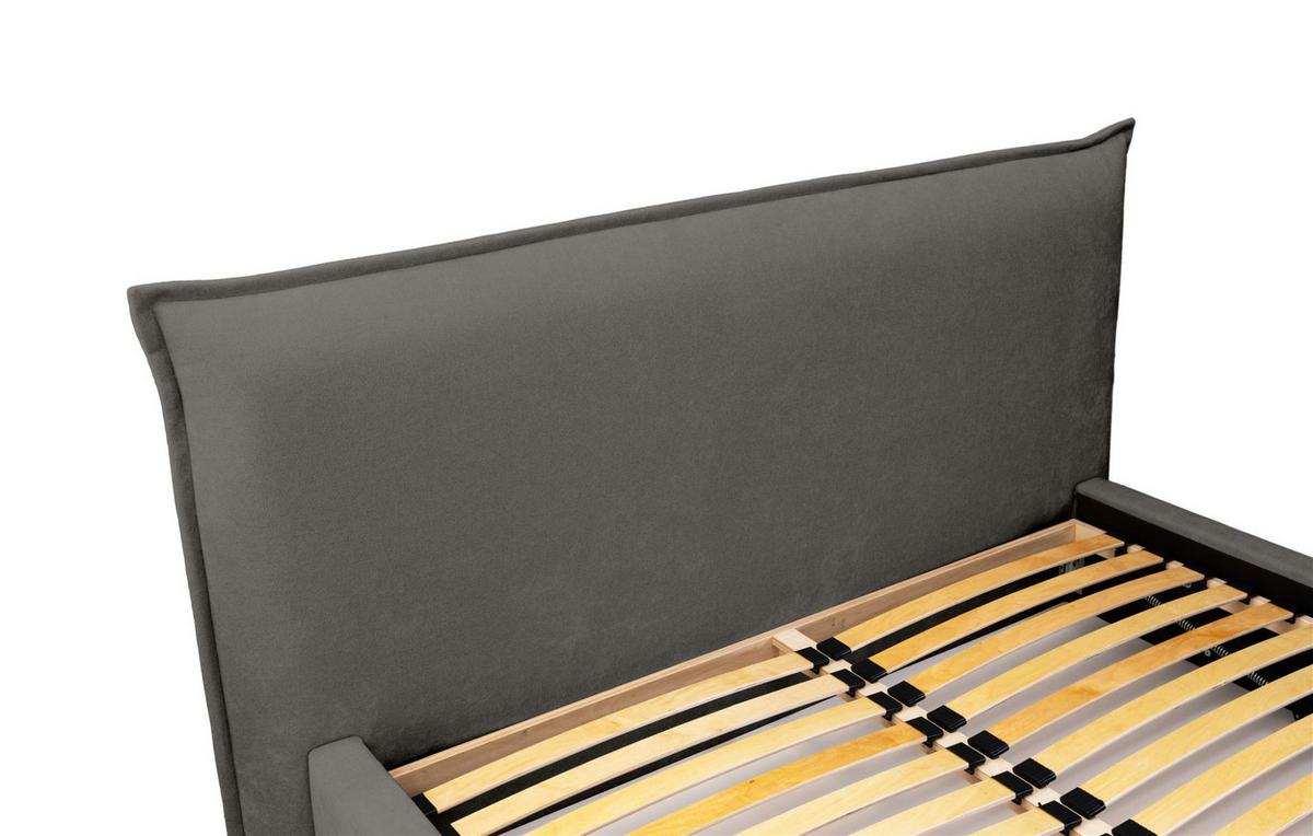 POLSTERBETT Amada Komplettset - Anthrazit, Holzwerkstoff/Textil (140/200cm) - Fun Möbel