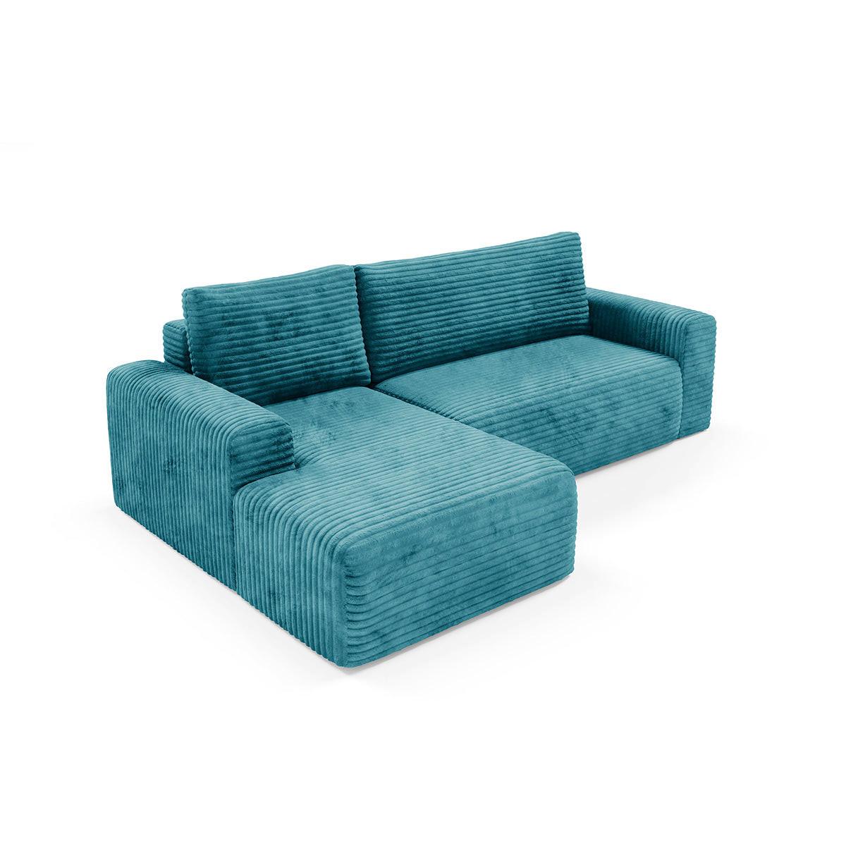 ECKSOFA Romeo 3 Sitzplätze Blau - Blau, Holz (268/163cm) - Petits-meubles