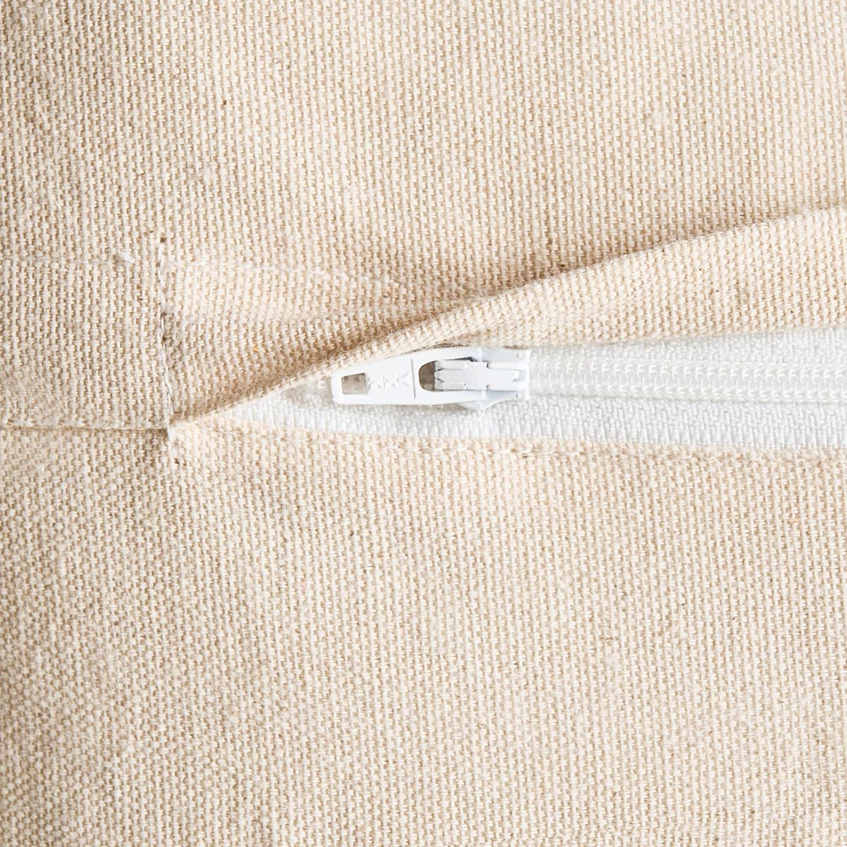 DEKOKISSEN 2er-Set Hellbeige 50/30 cm Fagraea - Beige/Grün, Naturmaterialien (50/30cm) - Beliani