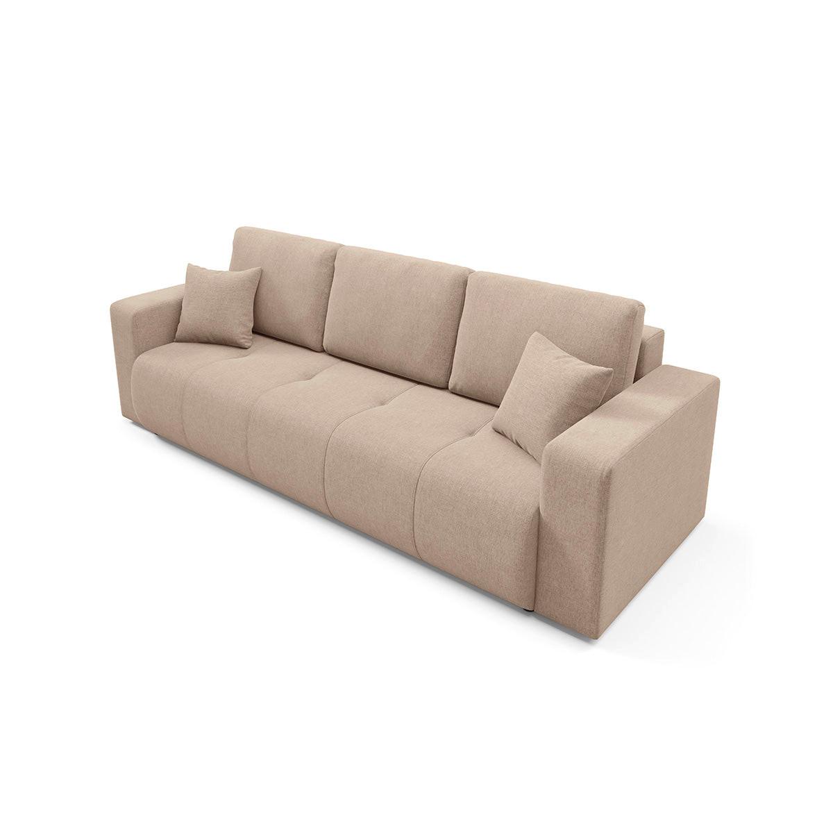SOFA Giulia 3 Sitzplätze Beige - Beige, Holz (244/82/102cm) - Petits-meubles