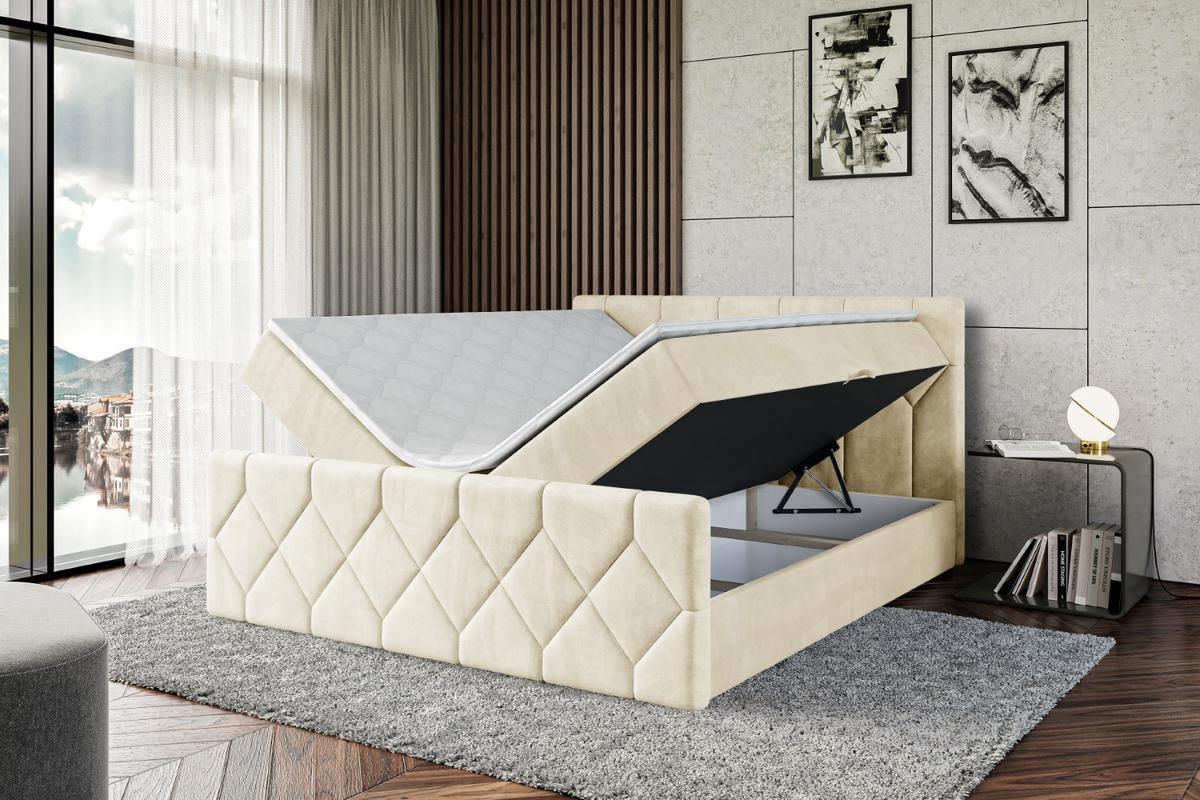 BOXBETT CATOR-Z - 140x200 cm - H3 - Beige - Beige, Holzwerkstoff (140/200cm) - ALTDECOR