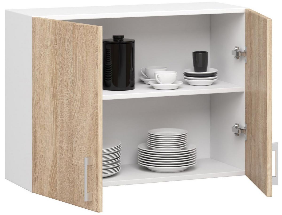 HÄNGESCHRANK Weiß, Eiche Sonoma 58/80/30,5 - Weiß/Eiche Artisan, Holzwerkstoff (80/58/30.5cm) - RAUMHIRSCH FURNITURE