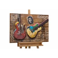 HOLZBILD Braun 90/60 cm - Braun, Holz/Metall (3.3/60cm) - KUNSTLOFT