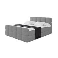 BOXBETT mit Matratze H4 - FAMA-Z - 160x200 cm Grau Monolith - Graphitfarben, Holzwerkstoff - ALTDECOR