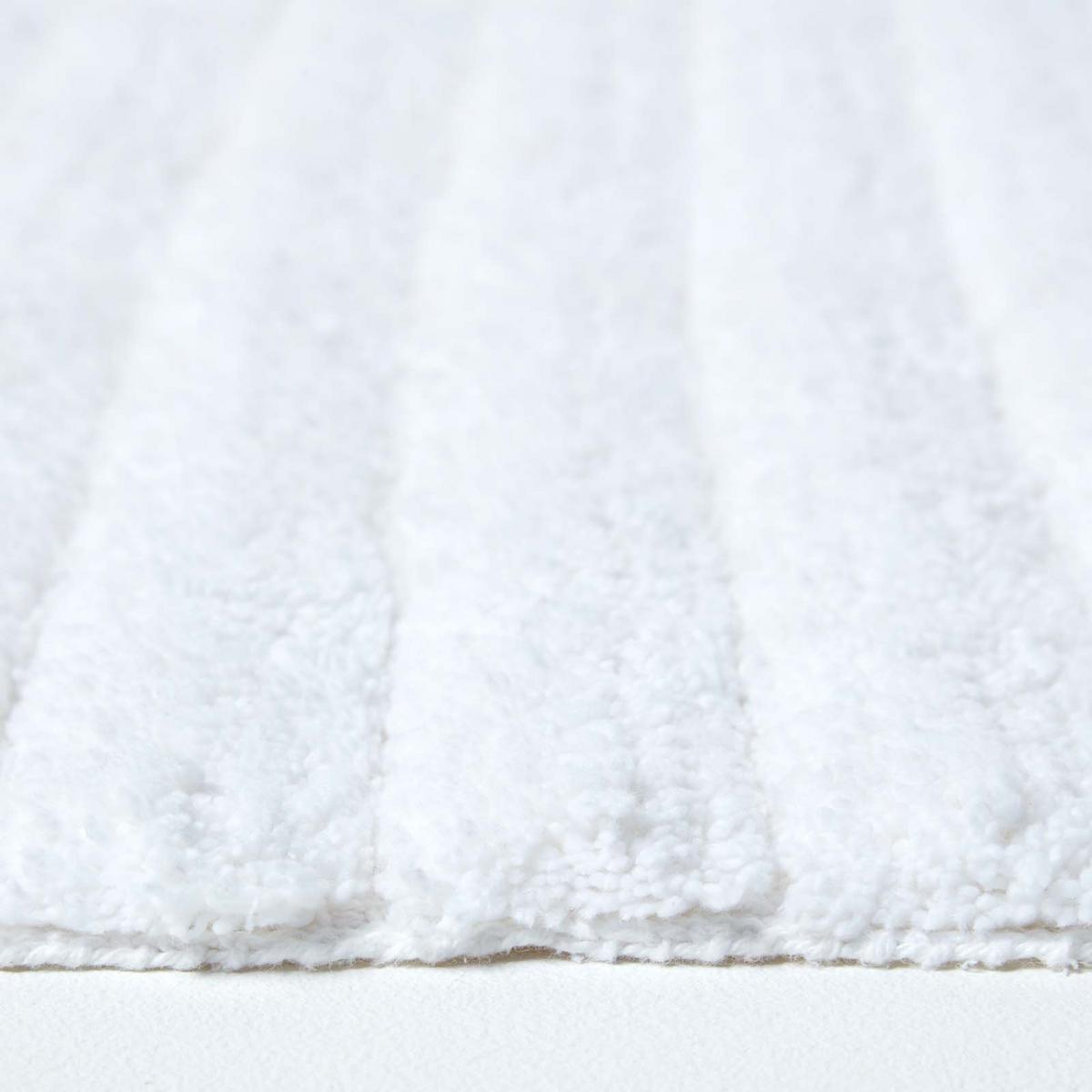 BADLÄUFER gerippt 50/100 cm, Baumwolle - Weiß, Textil (50/100cm) - Homescapes