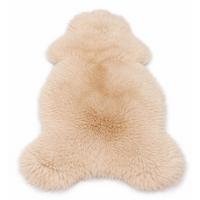SCHAFFELL Natur Lammfell Weich Flauschig Wohnteppich, Cappuccino, ca. 130 cm - Cappuccino, Fell (70/130cm) - Provellus