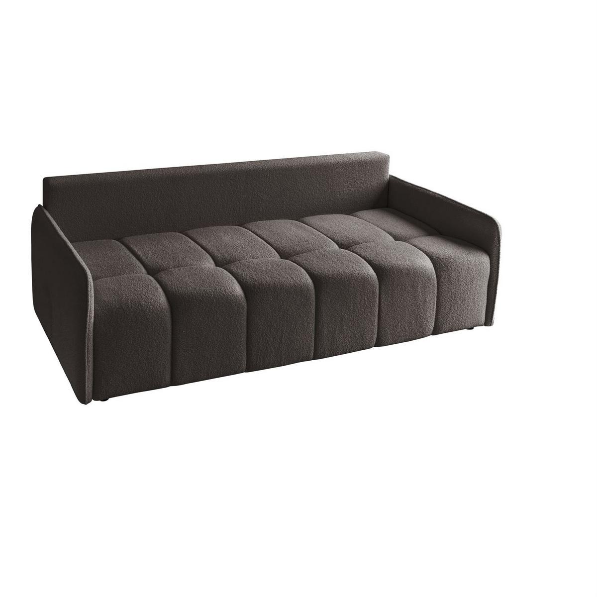 SCHLAFSOFA Morena, zweisitzig, mit Schlaffunktion, Quelle 20 - Dunkelbraun, Textil (207/90/90cm) - Lookway