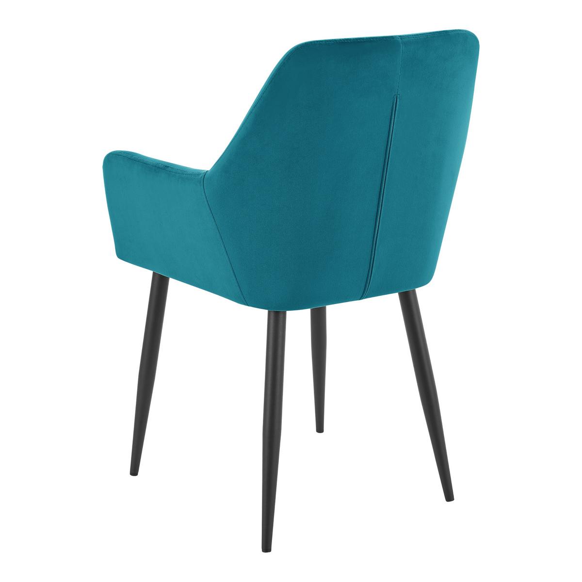 ESSZIMMERSTUHL Hollola im 2er-Set - Türkis, Metall (57/86/56cm) - [en.casa]