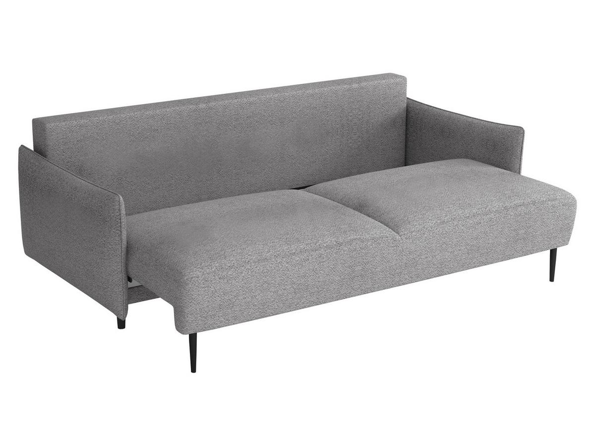 SCHLAFSOFA Dalia - Hellgrau/Schwarz, Holz/Textil (225/88/98cm) - MIRJAN24