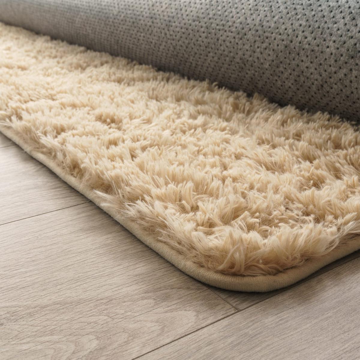 HOCHFLORTEPPICH, einfarbig, aus Polyester, Beige, 160 x 220 cm - Beige, Textil (220/160cm) - KADIMA DESIGN
