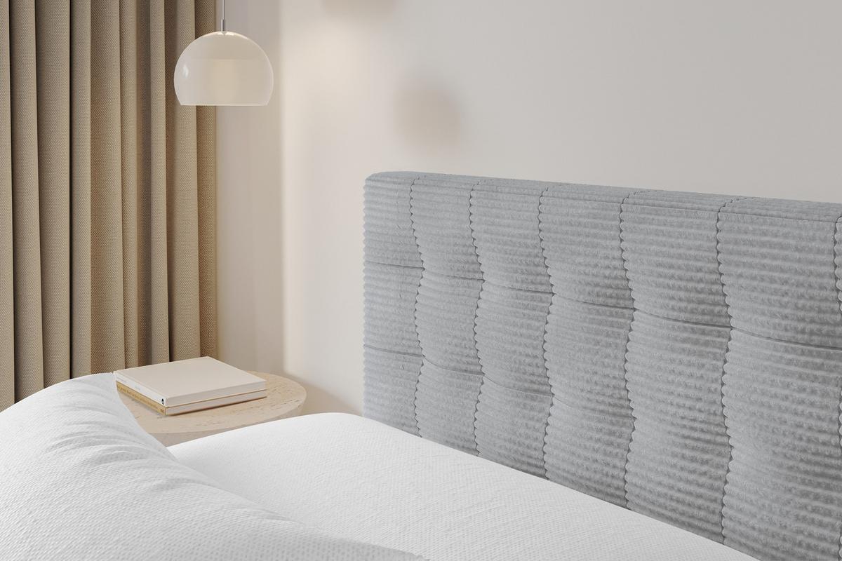 POLSTERBETT mit Bettkasten und Lattenrost, Bett mit Matratze H3/H4 - PARI 160x200 Grau - Alufarben, Holzwerkstoff/Textil (160/200cm) - ALTDECOR