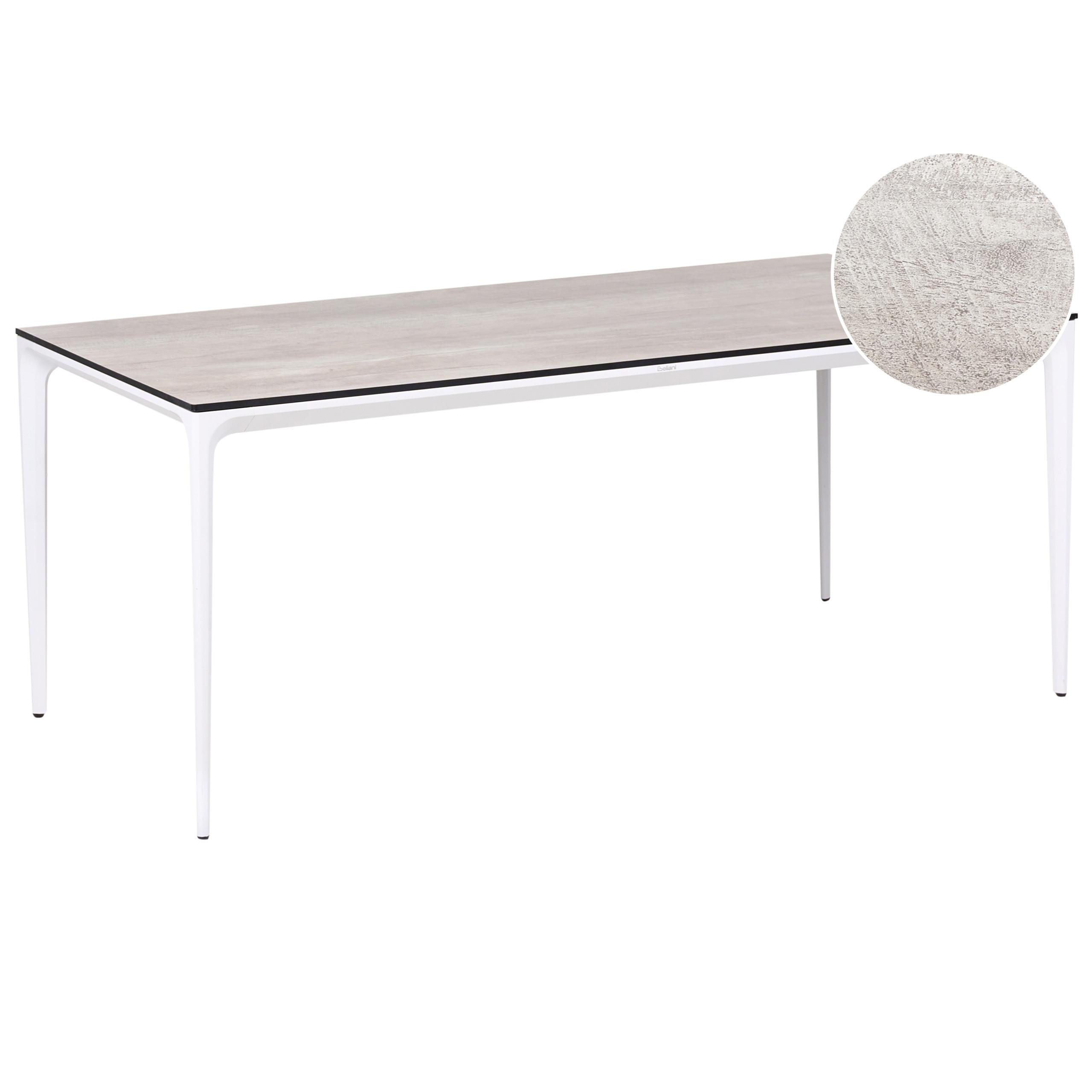 GARTENTISCH 180/90 cm Holzoptik Hellgrau Sovareto - Hellgrau, Kunststoff (180/90/75cm) - Beliani