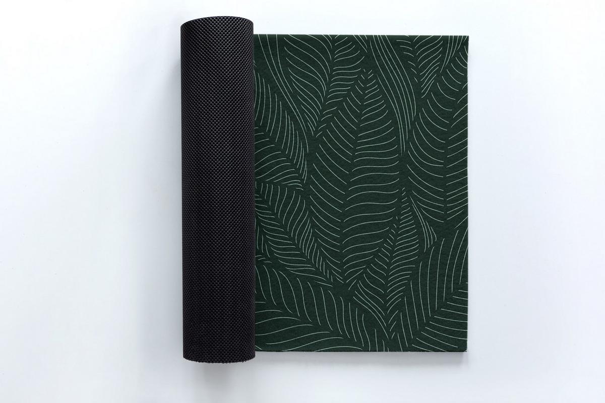 FUSSMATTE 60 x 40 cm Flora Muster - Grün, Textil (60/40cm) - TULUP