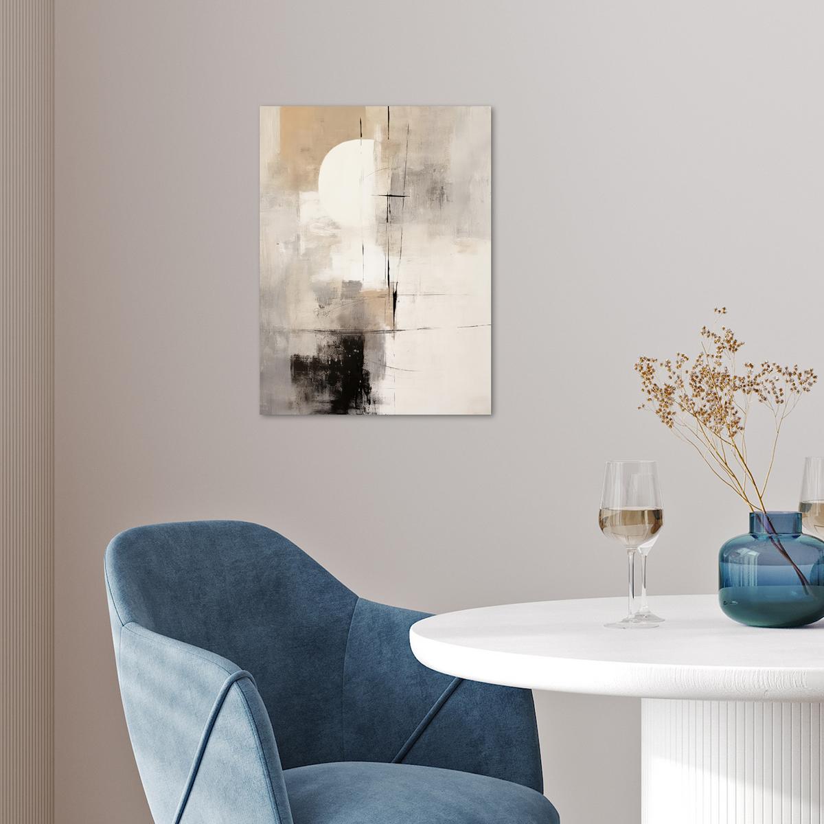 POSTER Abstrakt - Kunst - Grau Wandbilder 30x40 cm - Hellgrau, Papier (30/40/0.1cm) - MuchoWow