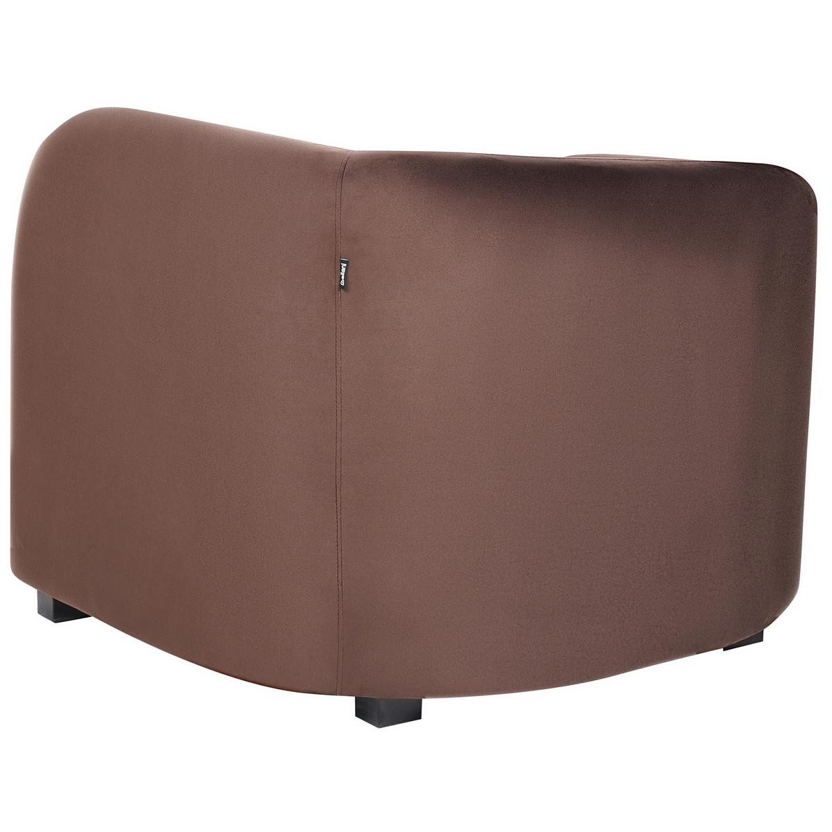 SESSEL Dunkelbraun Veltada - Dunkelbraun, Textil (95/72/86cm) - Beliani