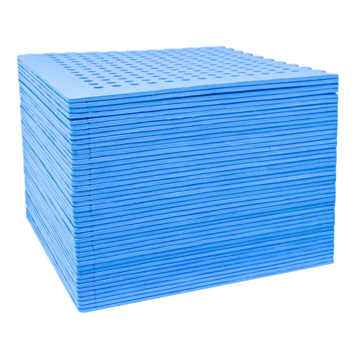 POOLMATTEN 16m² 44 EVA Matten 62 cm Blau - Blau, Kunststoff (62/62cm) - eyepower