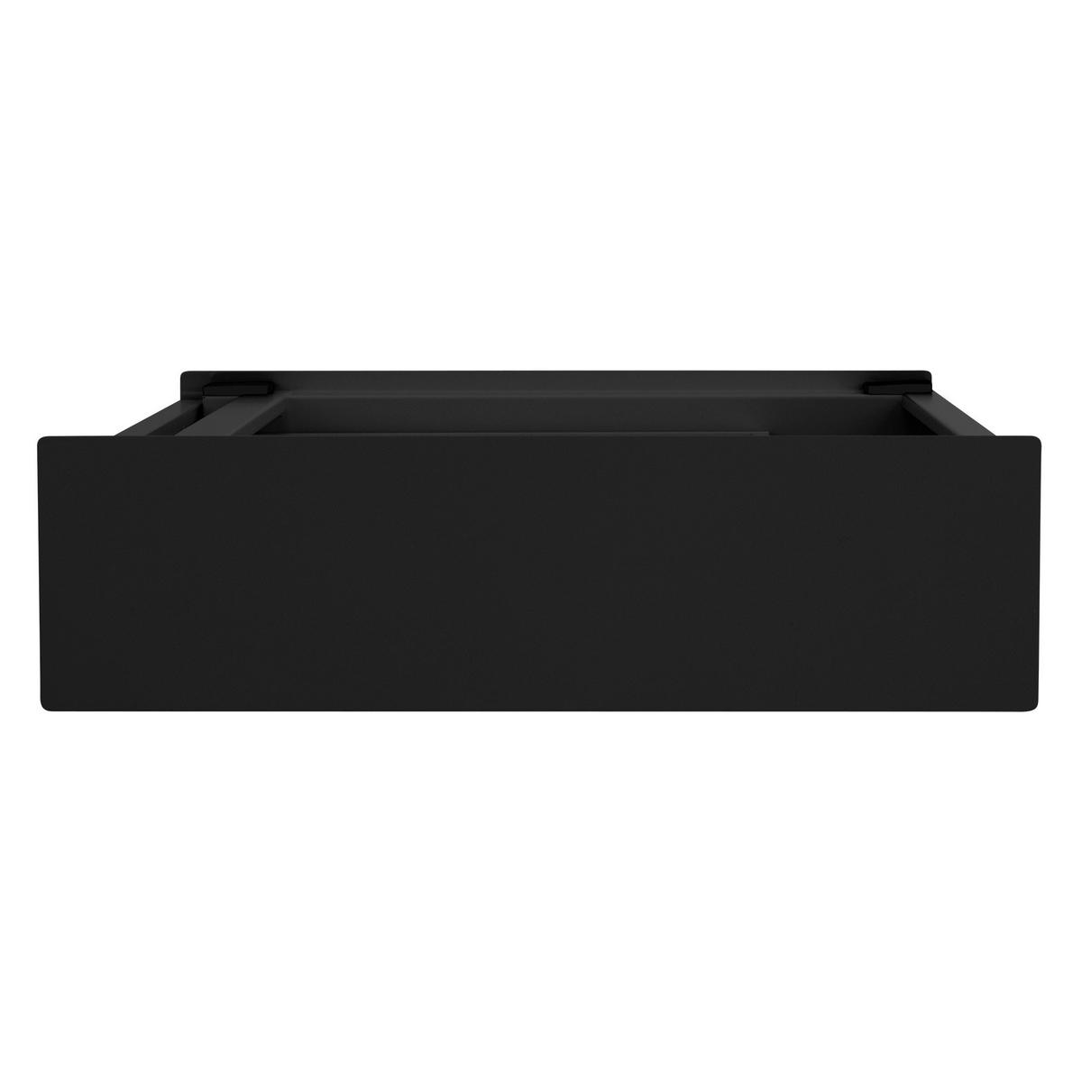 VERBINDUNGSRAHMEN mit ausziehbarer Schublade 60x55 cm Schwarz aus Stahl - Schwarz, Metall (54/15/60.5cm) - ML-DESIGN