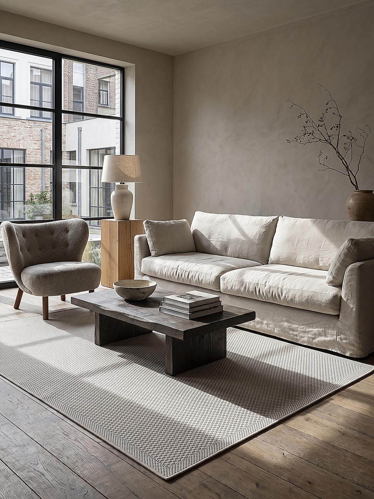 FLACHWEBTEPPICH NURE Polypropylen - Creme, Textil (160/220cm) - KADIMA DESIGN