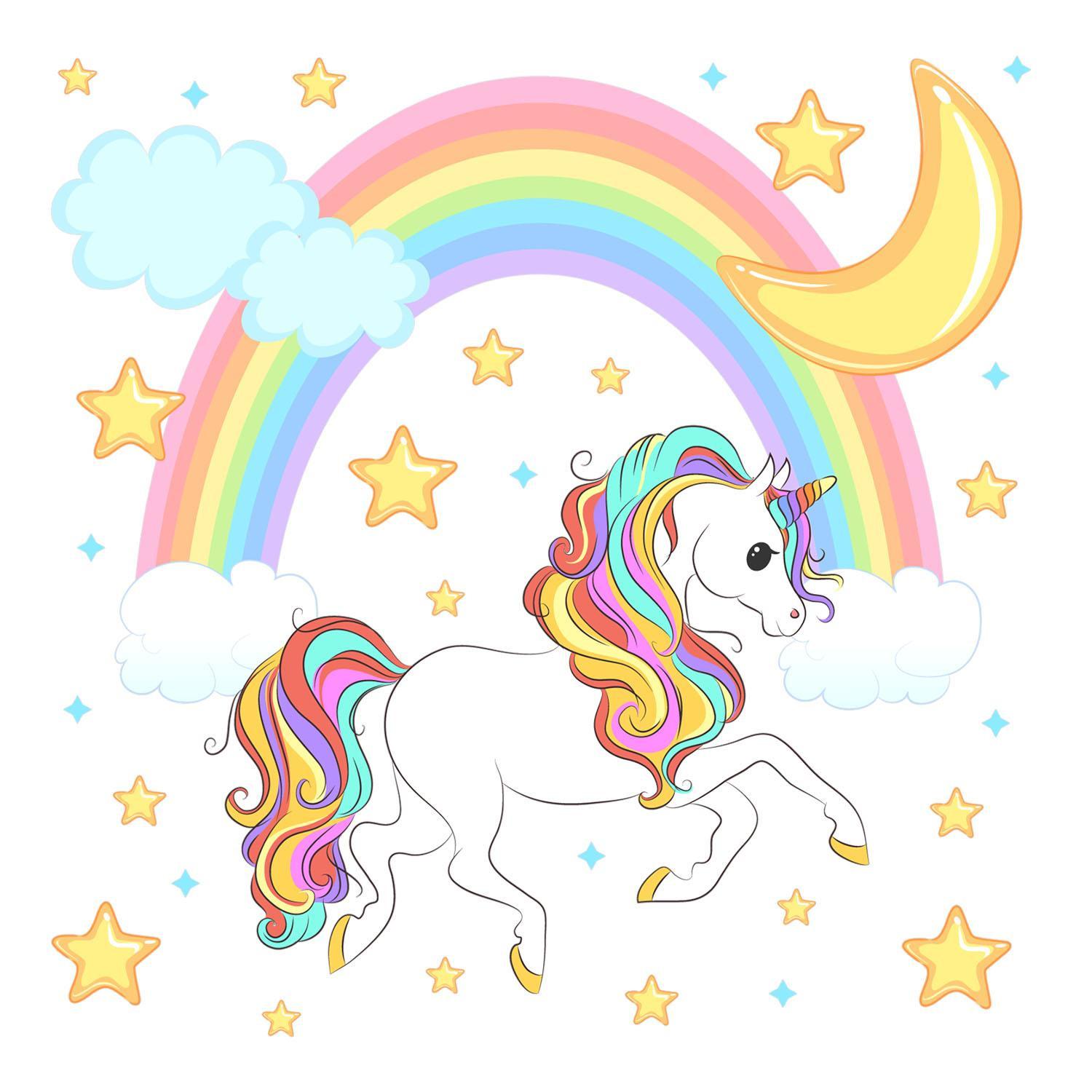 WANDAUFKLEBER 60x108cm - Regenbogenträume - Multicolor, Kunststoff (60/108/0.1cm) - Wallfluent