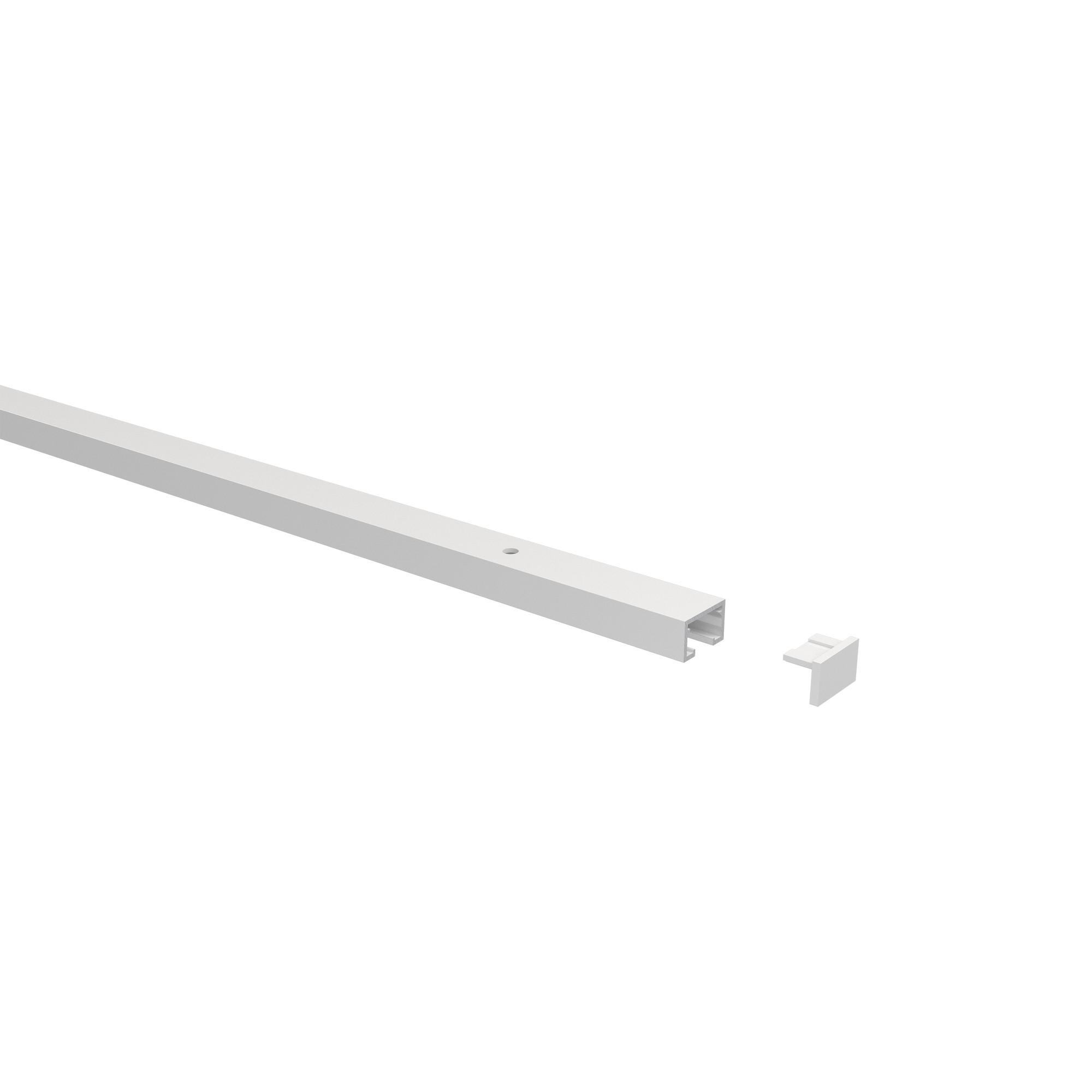 GARDINENSCHIENE / OBJEKTSCHIENE Primax 360 cm (geteilt in 2 x 180 cm), 1-läufig Weiß - Weiß, Metall (1.4/0.9/360cm) - INTERDECO