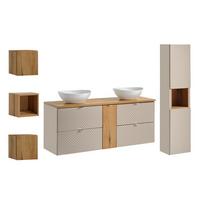 BADMÖBEL 140.4cm Manoa 2er-Set Kaschmir - Kaschmir, Holzwerkstoff (140.4/59/40cm) - Petits-meubles