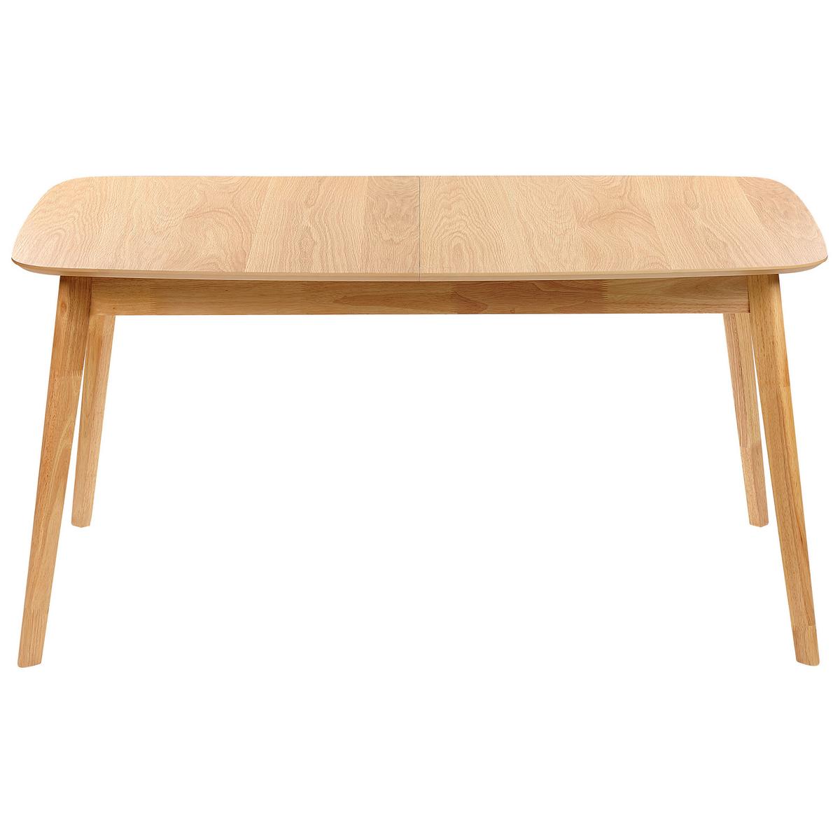 ESSTISCH 150-190/90/75 cm Hellbraun Rechteckig Madox - Hellbraun, Holzwerkstoff (190/90/75cm) - Beliani