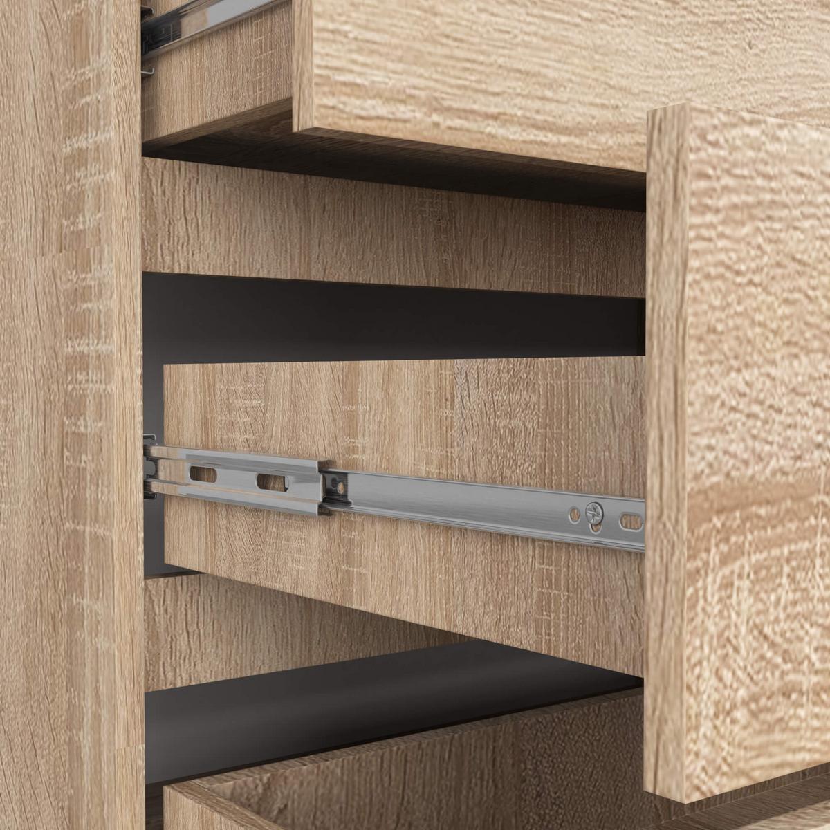 KOMMODE Eiche Sonoma 99/160/40 - Sonoma Eiche, Holzwerkstoff (160/99/40cm) - RAUMHIRSCH FURNITURE
