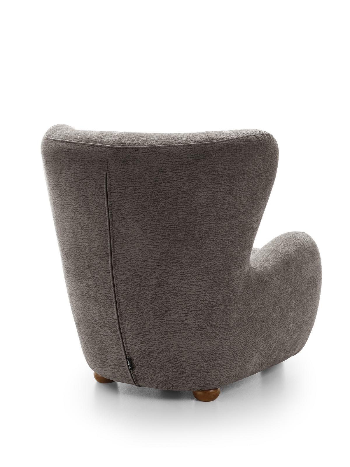 SESSEL MIST, Polstersessel Klassisch Loungesessel, Chenille-Stoff Grau - Grau, Holz/Holzwerkstoff (88/91/100cm) - MASSENO
