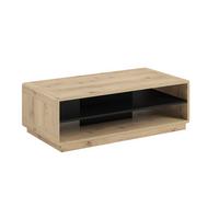 COUCHTISCH Raven Mattschwarz und Holz - Schwarz, Holzwerkstoff (60/120/40cm) - Petits-meubles