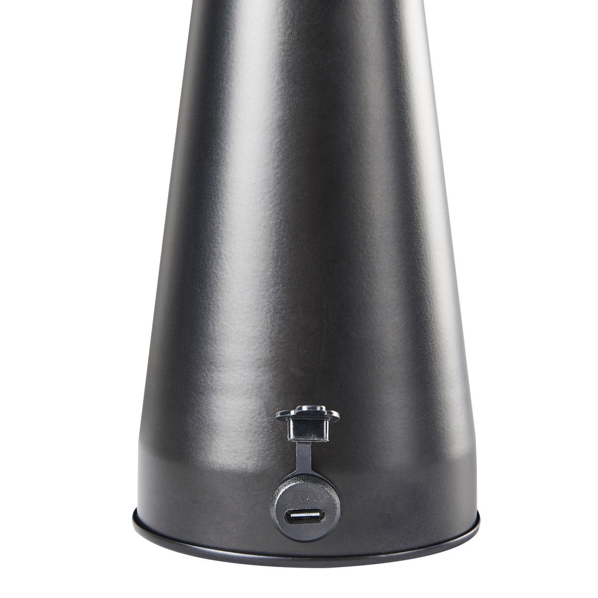 LED-TISCHLEUCHTE Schwarz Bocono - Schwarz, Metall (15/15/28cm) - Beliani