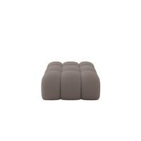 POUF OLEA-PUF 91x87x44 cm Braun Bouclé Modular Sitzhocker - Dunkelbraun/Schwarz, Holzwerkstoff/Kunststoff (91/44/87cm) - ALTDECOR